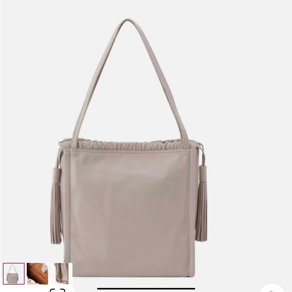 HOBO Tan Shoulder Bag with Tassels